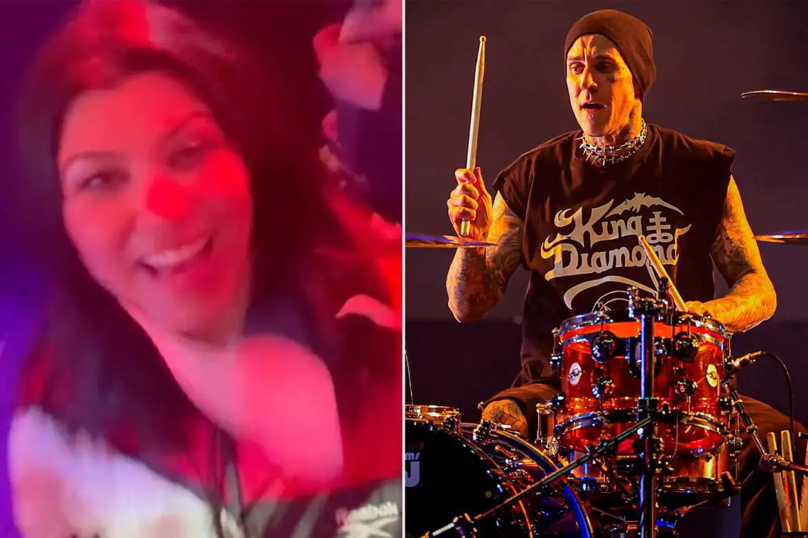 Kourtney Kardashian Supports Travis Barker at Blink-182 Concert ArticlePure