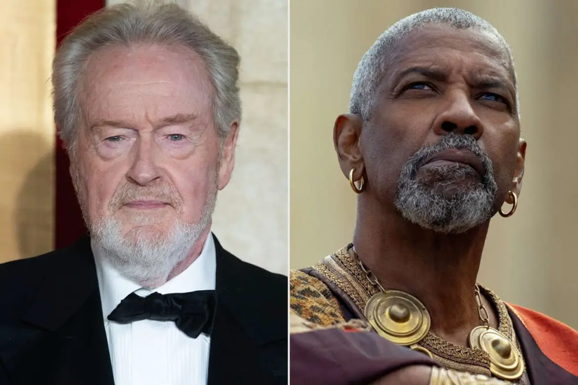 Ridley Scott Says Denzel Washington Acted Same-Sex Kiss for ‘Gladiator II’ ArticlePure