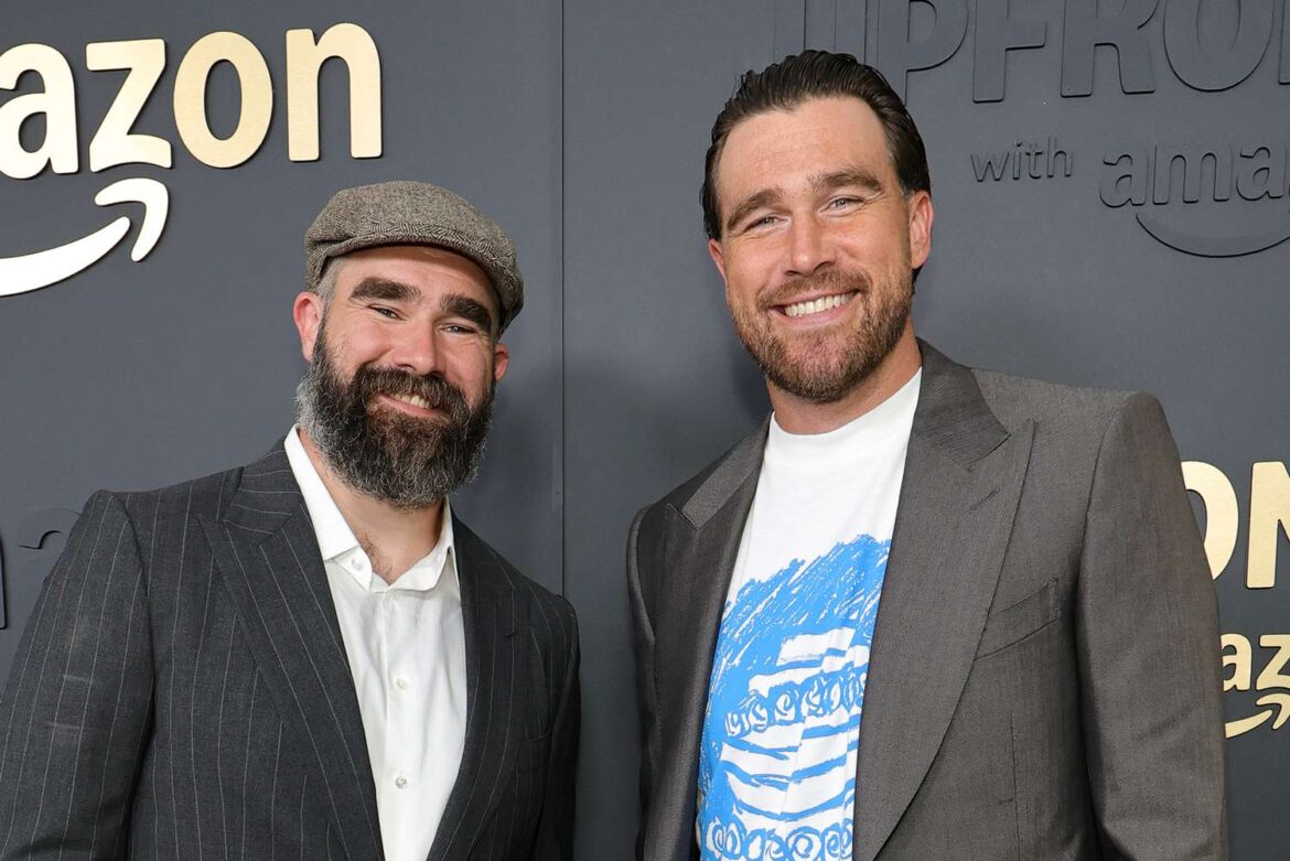 Travis Kelce Shows Off Slicked-Back Hair in Red Carpet Appearance Alongside Brother Jason ArticlePure