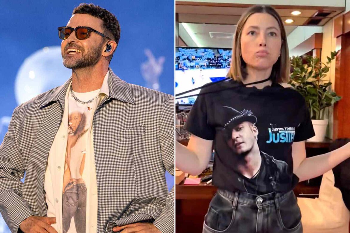 Justin Timberlake and Jessica Biel Match in T-Shirts of Each Other ArticlePure