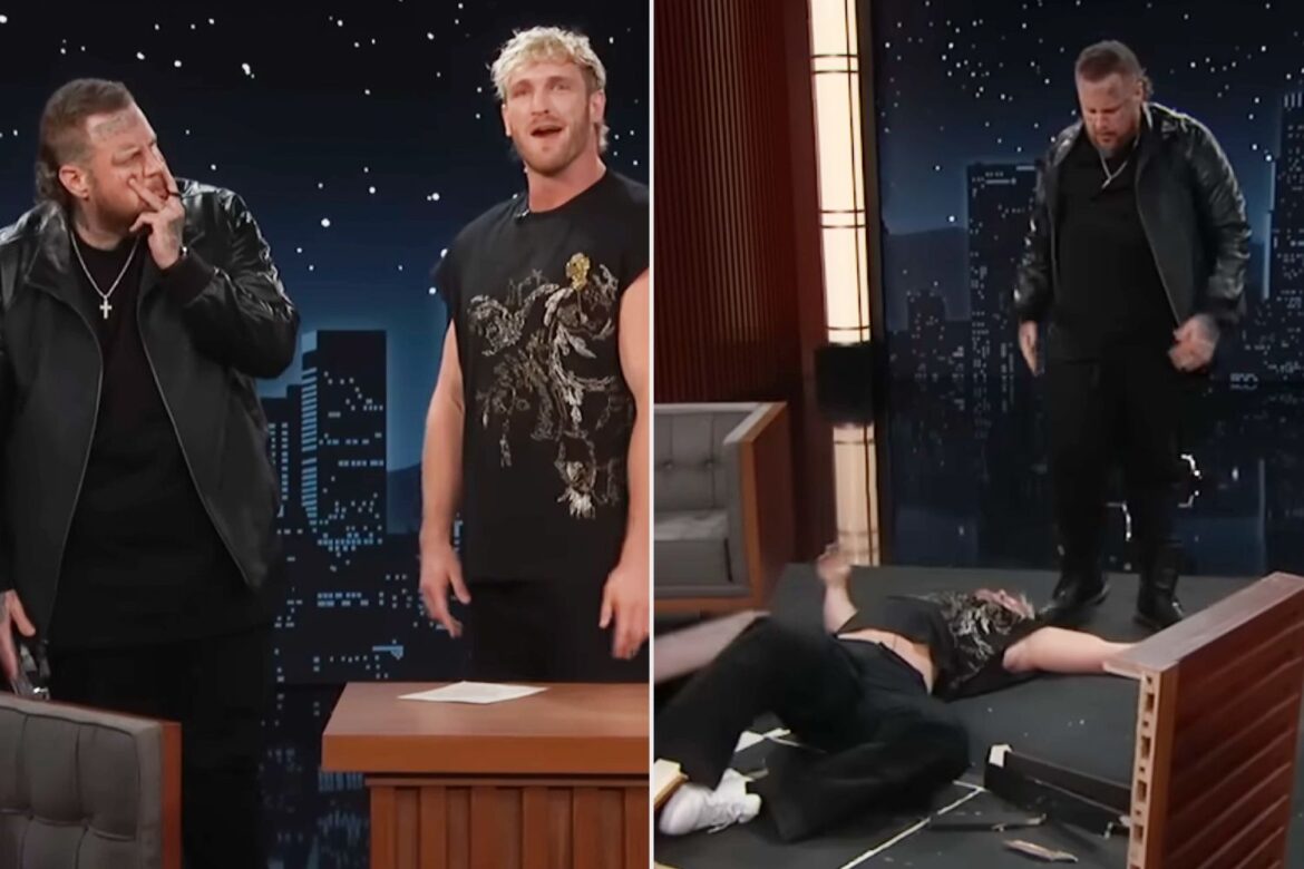 Jelly Roll Chokeslams Logan Paul Through a Desk After Trash Talks ArticlePure