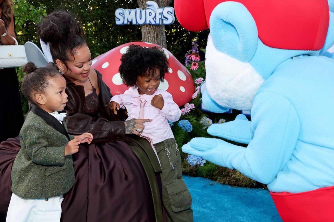 Pregnant Rihanna Attends ‘Smurfs’ L.A. Premiere with Sons RZA, 3, and Riot, 1 ArticlePure